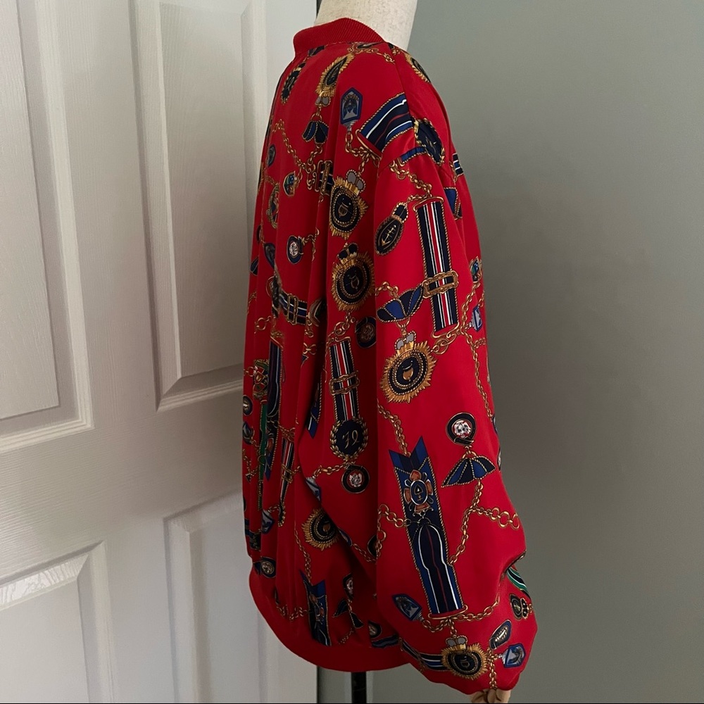 Alfred Dunner Vintage Silky Polyester Zip Up Jacket Shoulder Pads Size 18 - Picture 7 of 16